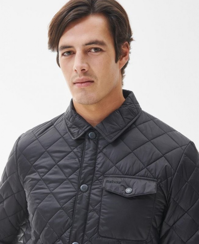 Black Men Barbour Newbie Quilted Jacket | US-9506CPNSX