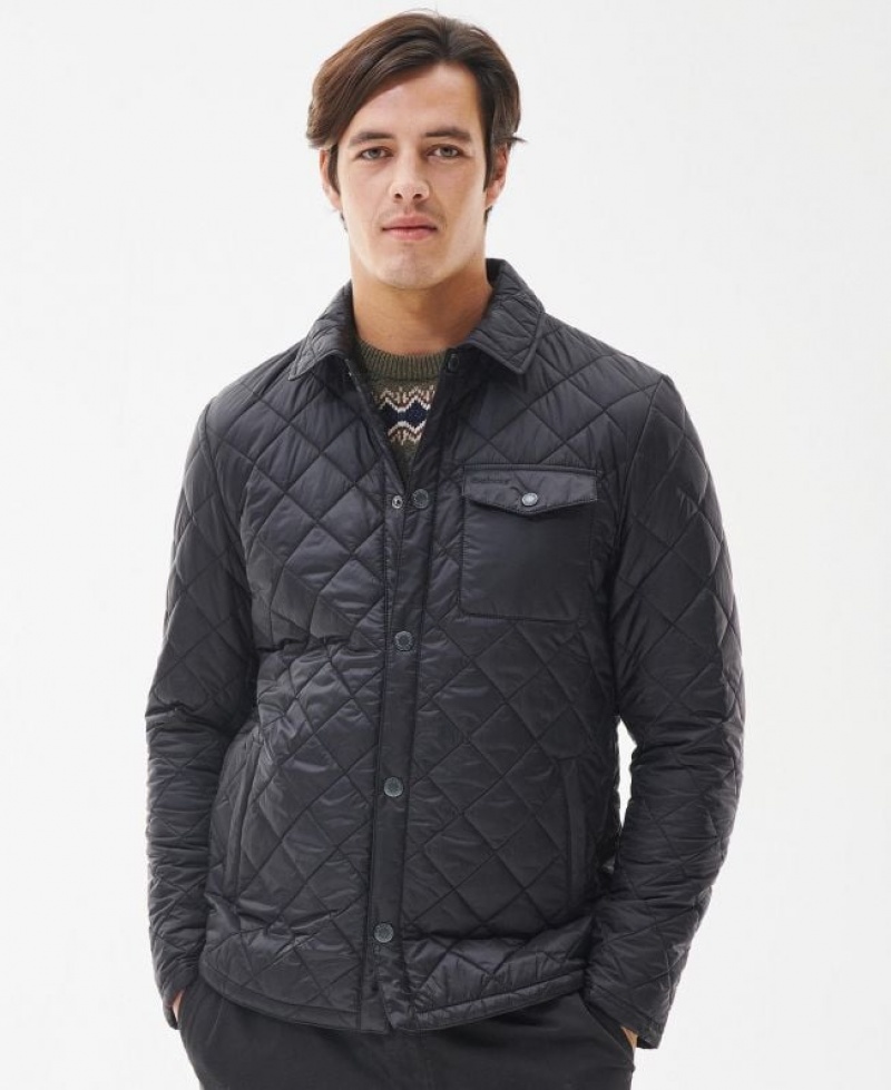 Black Men Barbour Newbie Quilted Jacket | US-9506CPNSX