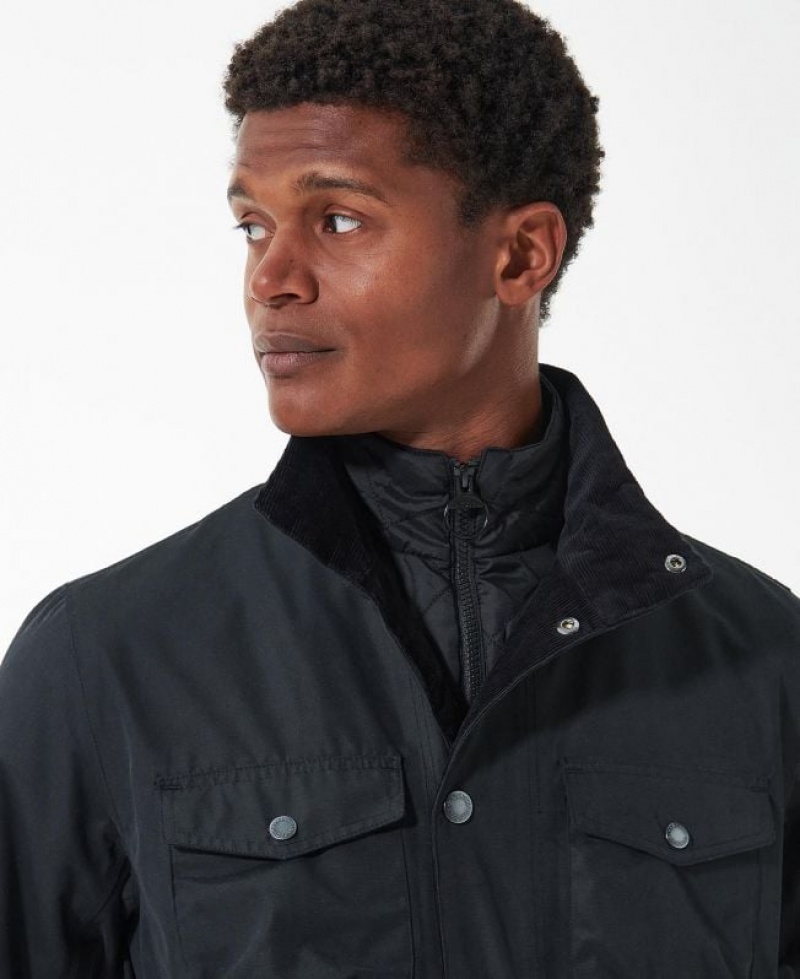 Black Men Barbour Ogston Waterproof Jacket | US-0534LEGKU