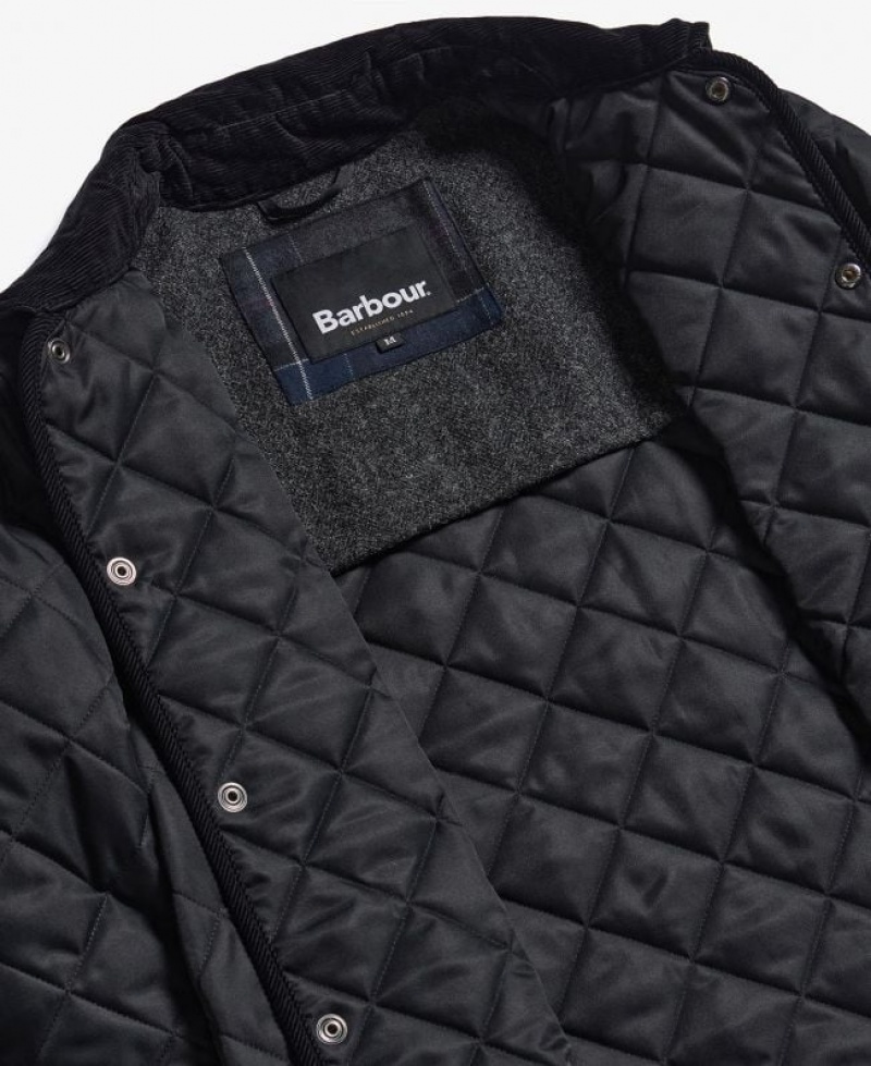 Black Men Barbour Orton Liddesdale Quilted Jacket | US-0573GQHOD