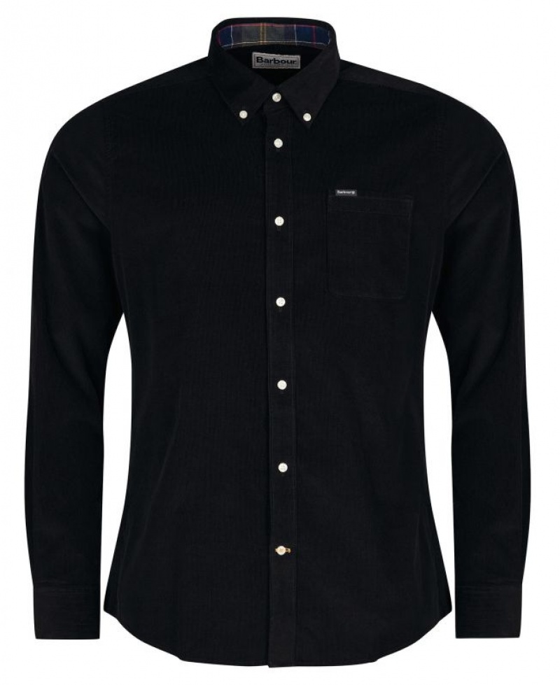 Black Men Barbour Ramsey Tailored Shirts | US-2986LEFVM