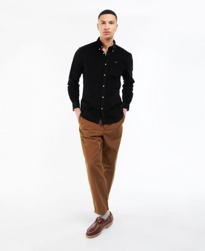 Black Men Barbour Ramsey Tailored Shirts | US-2986LEFVM