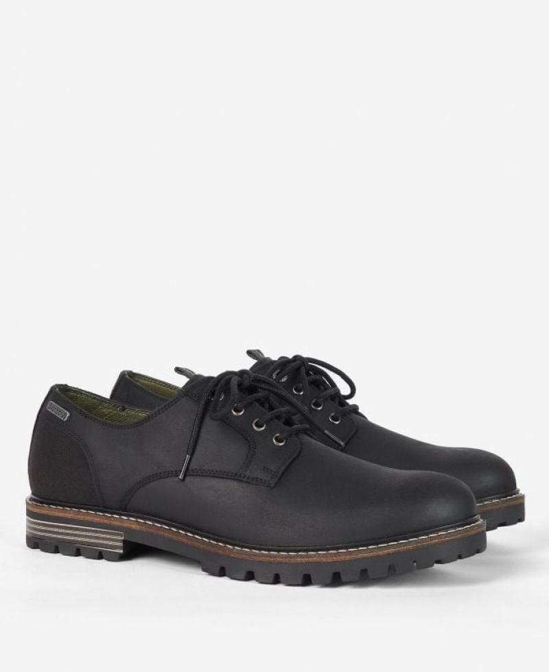 Black Men Barbour Sandstone Derby Shoes | US-3902ELXIJ