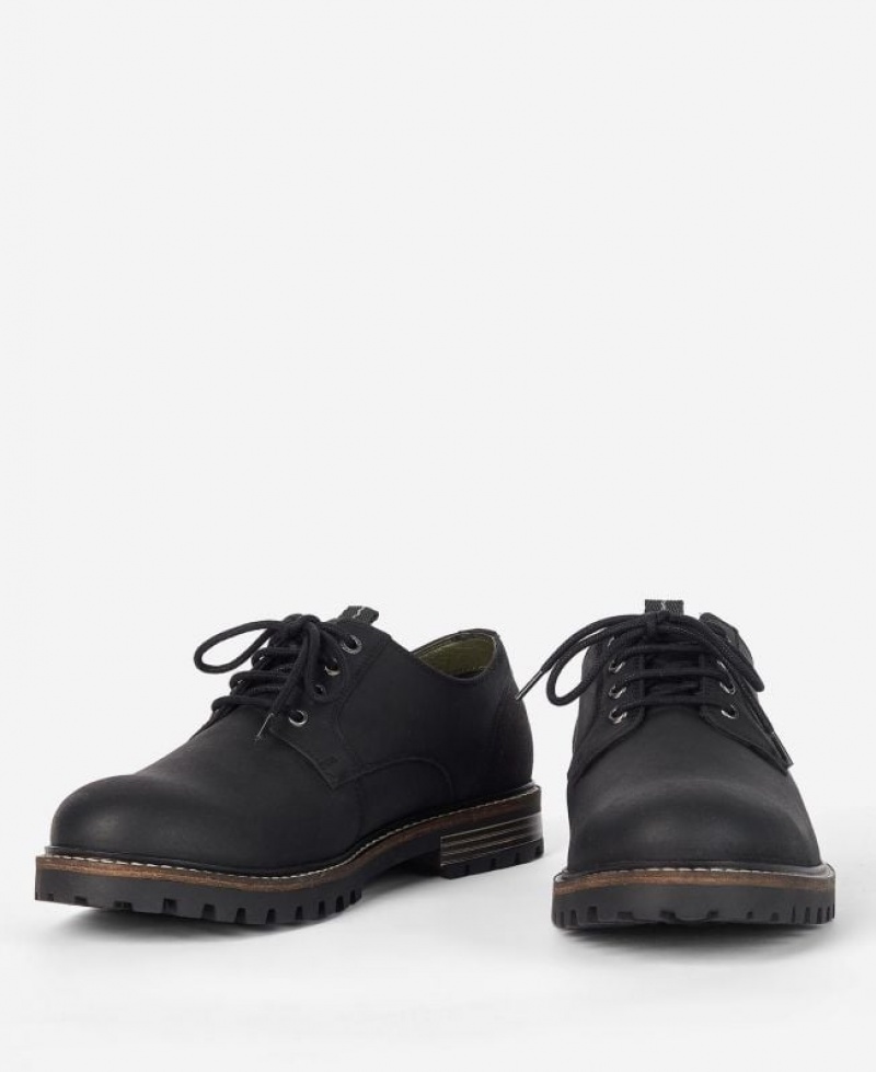 Black Men Barbour Sandstone Derby Shoes | US-3902ELXIJ