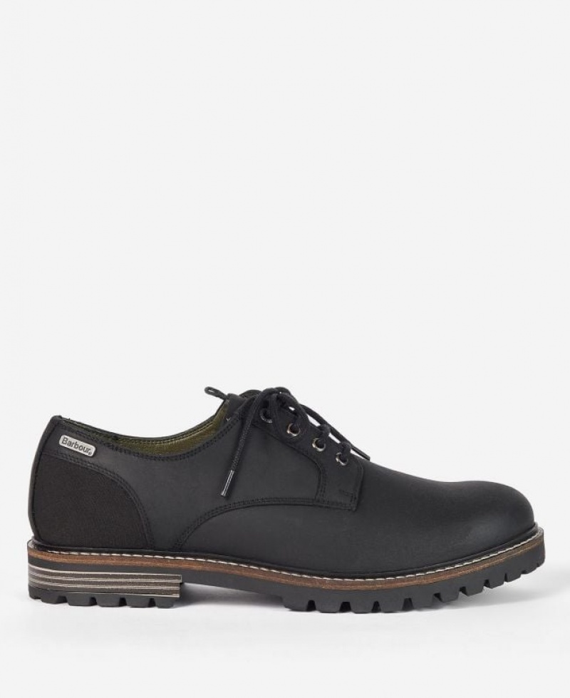 Black Men Barbour Sandstone Derby Shoes | US-3902ELXIJ