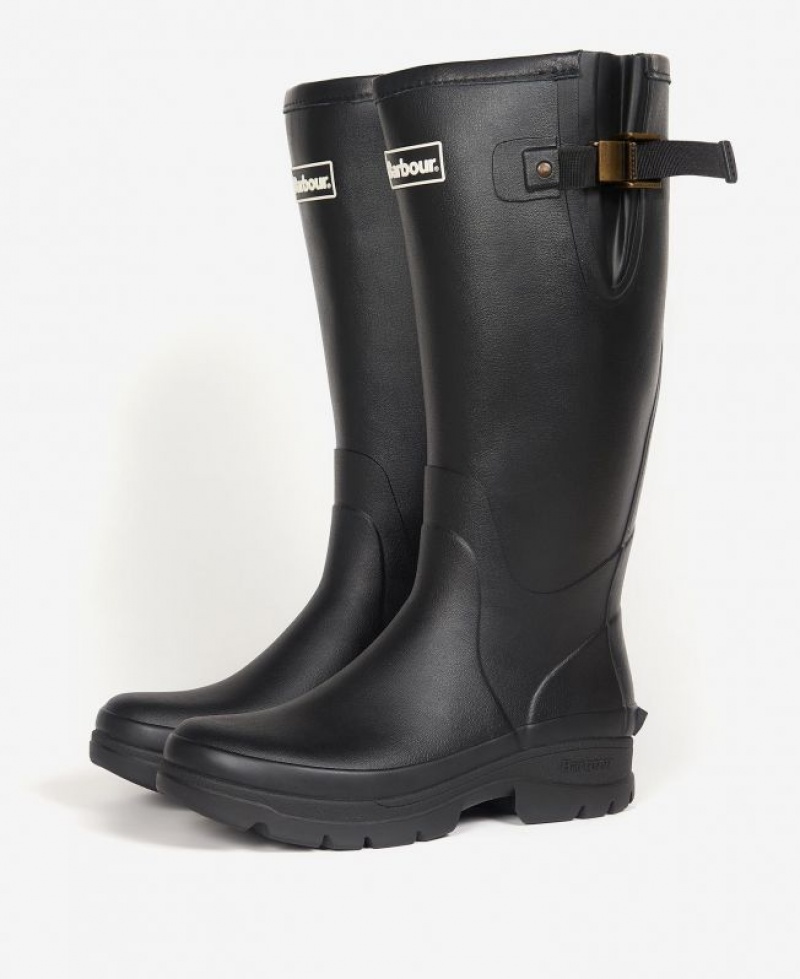 Black Men Barbour Tempest Wellingtons Rain Boots | US-5924GZWUX