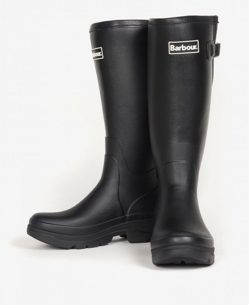 Black Men Barbour Tempest Wellingtons Rain Boots | US-5924GZWUX