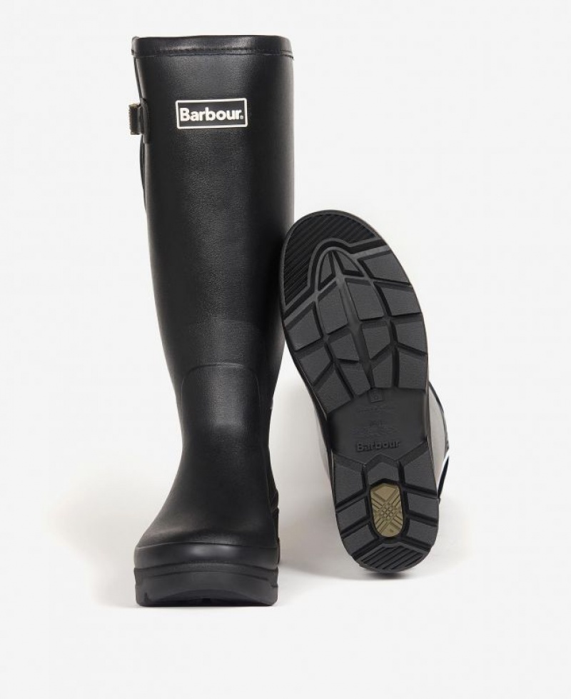 Black Men Barbour Tempest Wellingtons Rain Boots | US-5924GZWUX