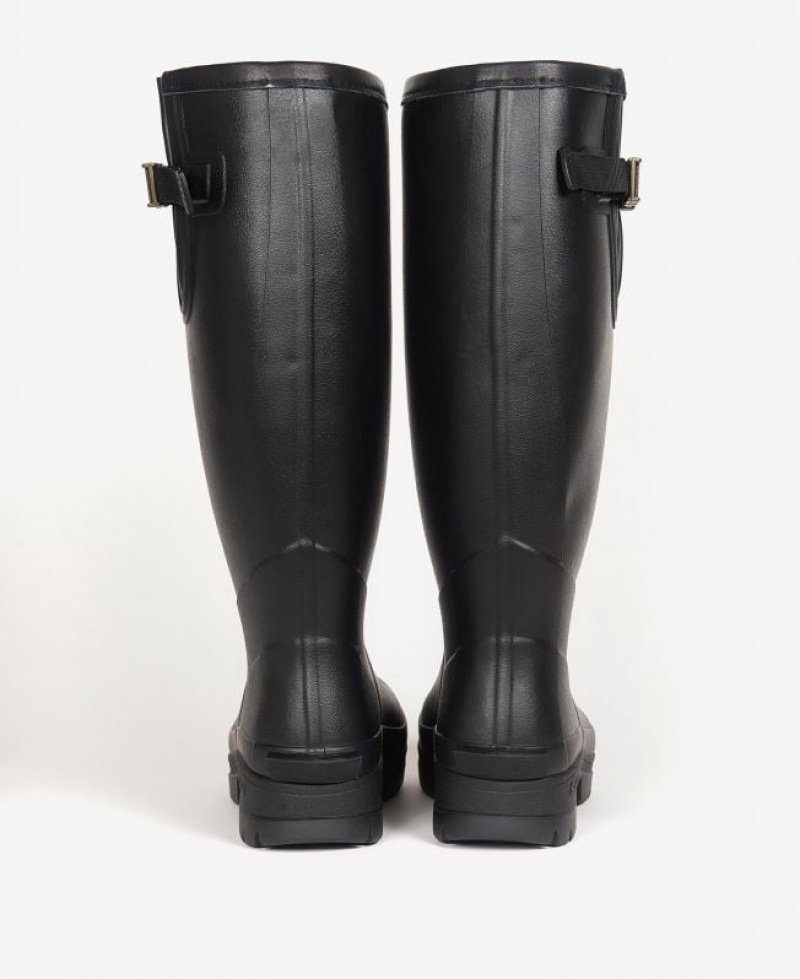 Black Men Barbour Tempest Wellingtons Rain Boots | US-5924GZWUX