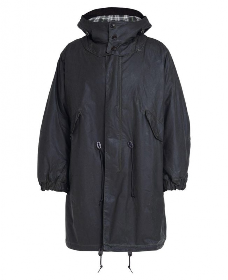 Black Men Barbour Torrent Parka Jacket | US-8940SJYVD