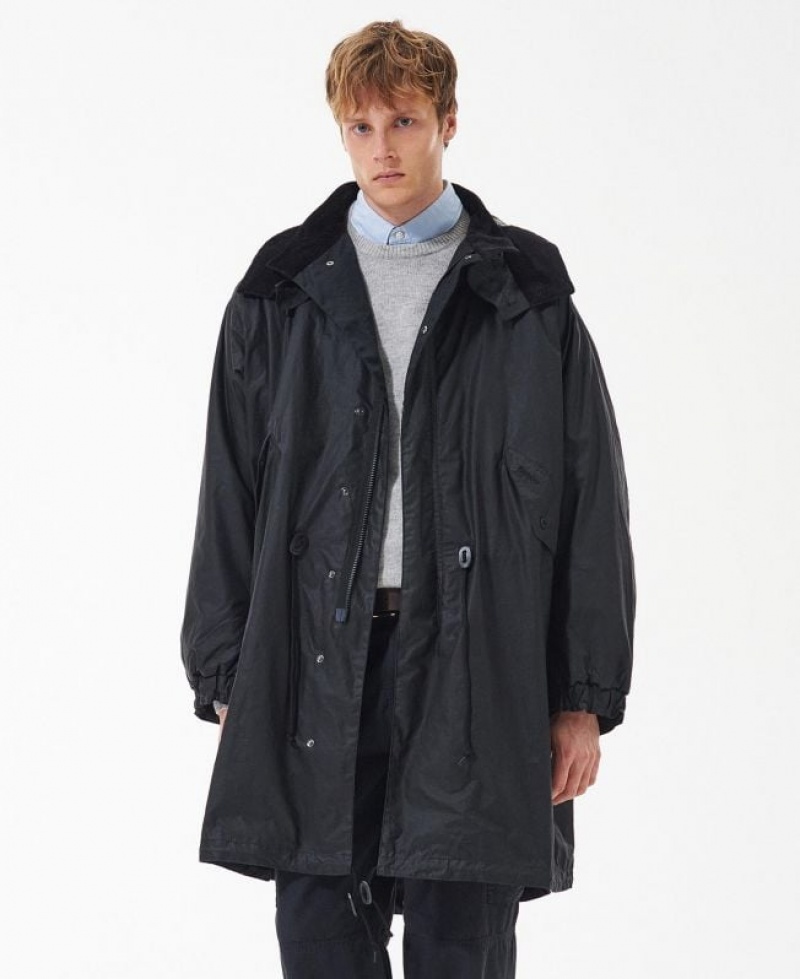 Black Men Barbour Torrent Parka Jacket | US-8940SJYVD