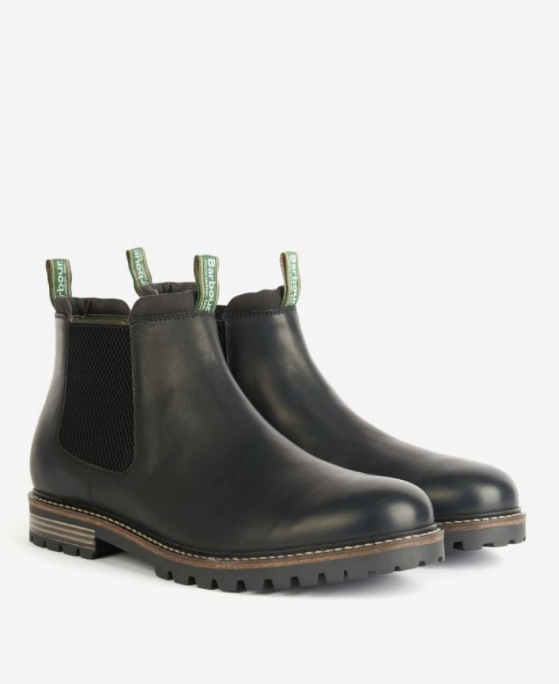 Black Men Barbour Walker Chelsea Boots | US-8657UWELV