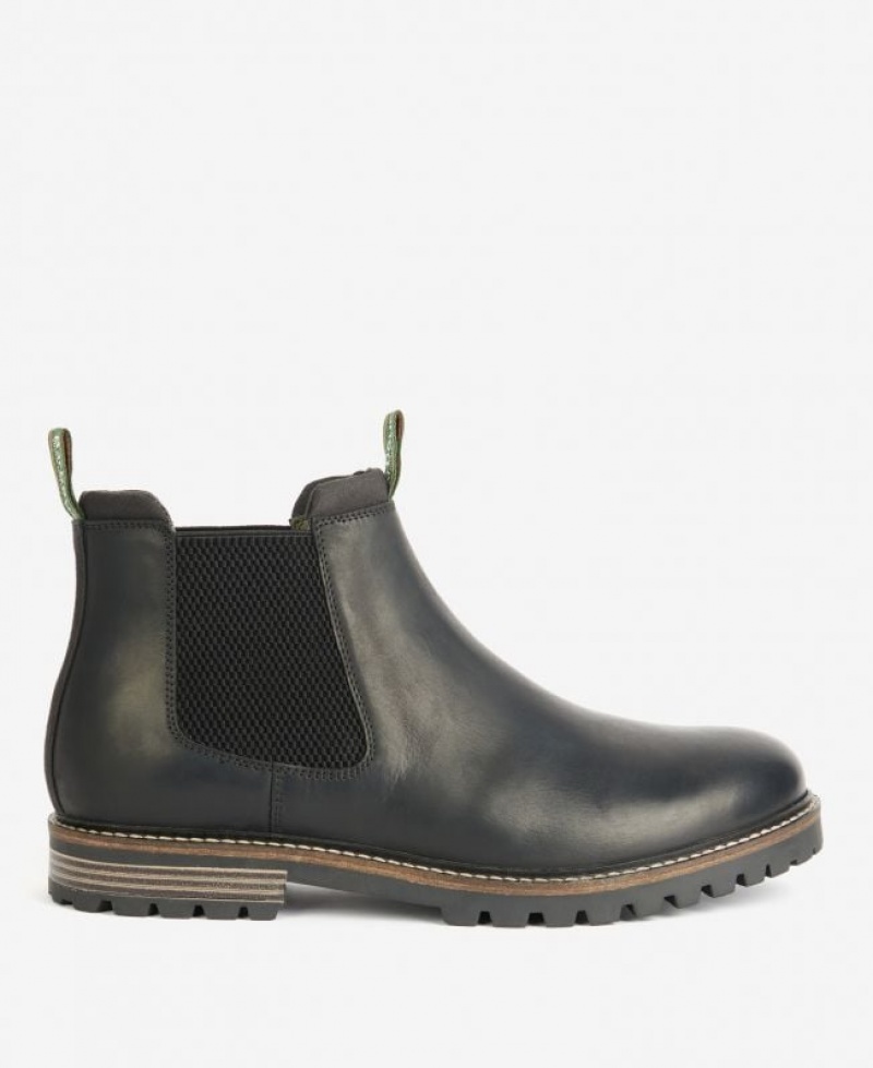 Black Men Barbour Walker Chelsea Boots | US-8657UWELV