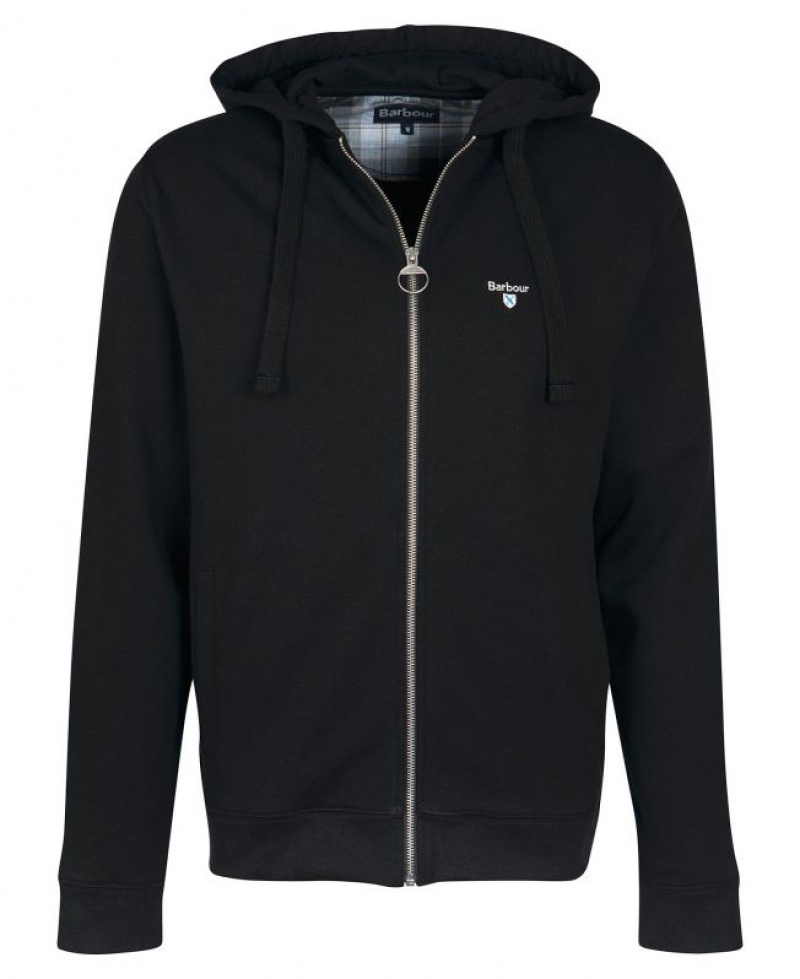 Black Men Barbour Wallington Zip Hoodie | US-7320ACXBV