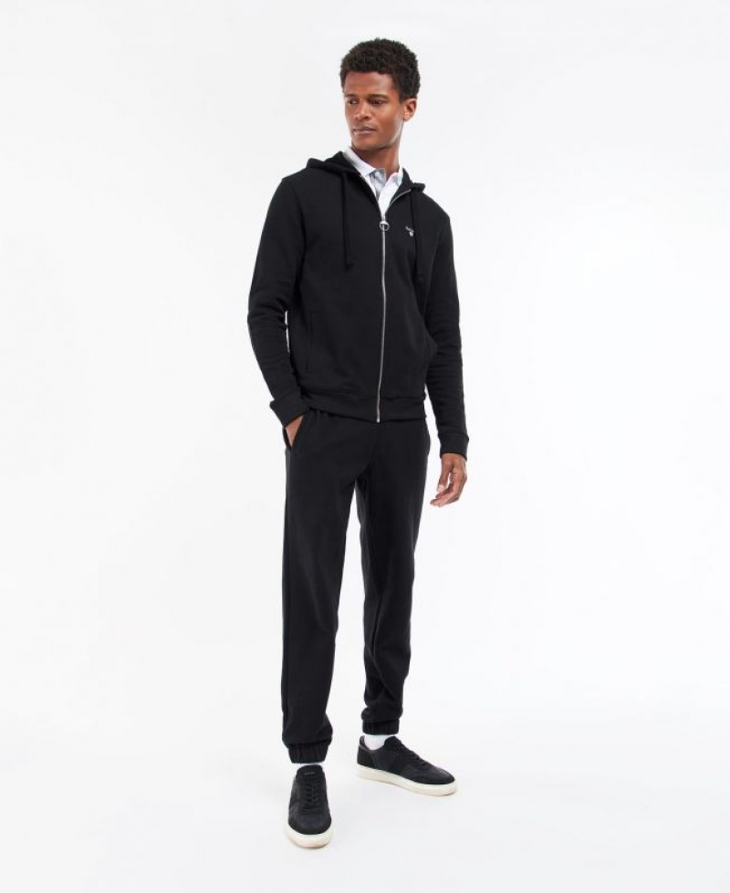 Black Men Barbour Wallington Zip Hoodie | US-7320ACXBV