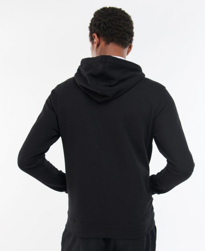 Black Men Barbour Wallington Zip Hoodie | US-7320ACXBV