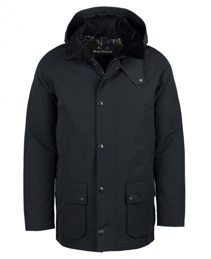 Black Men Barbour Winter Ashby Waterproof Jacket | US-8570EWGJT