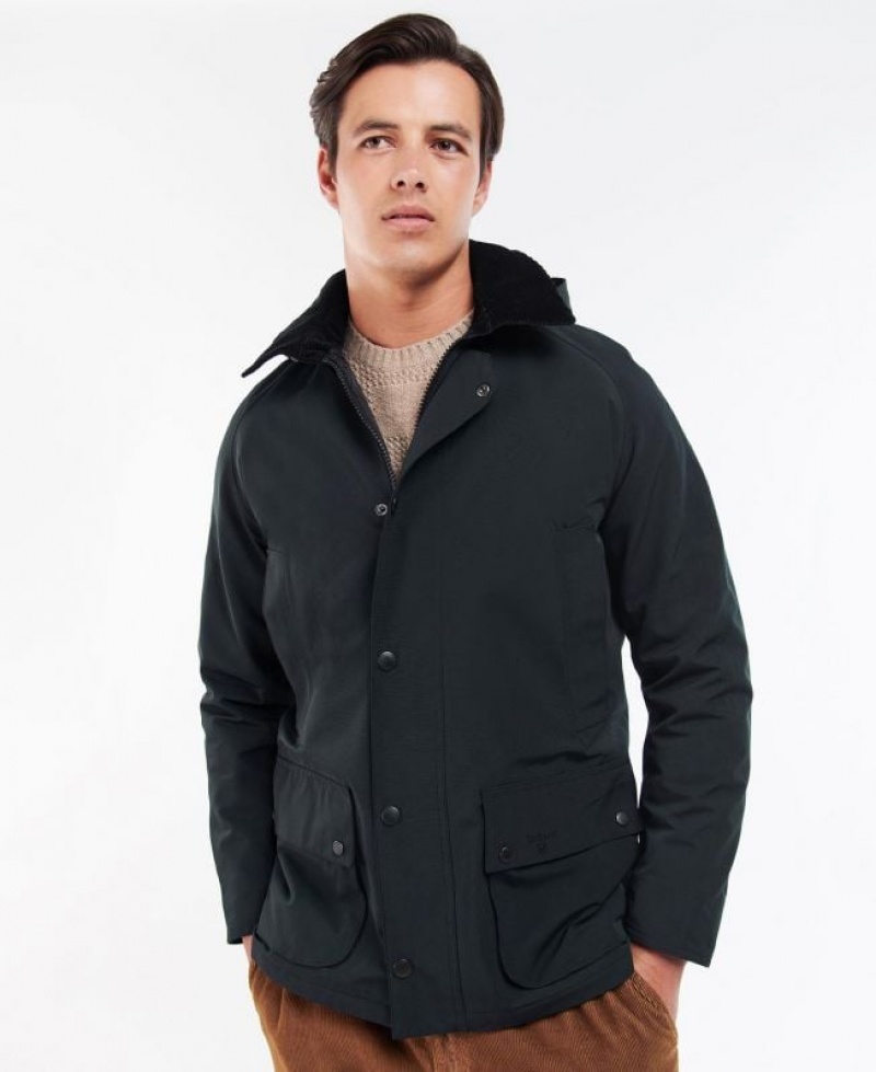 Black Men Barbour Winter Ashby Waterproof Jacket | US-8570EWGJT