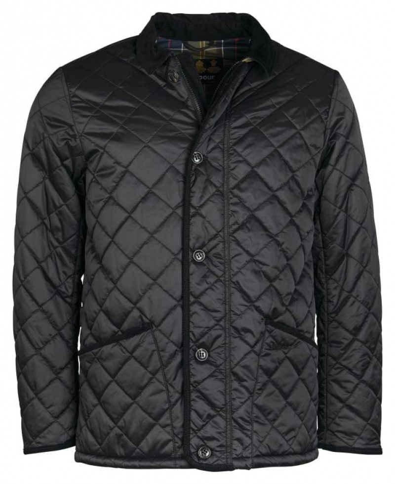 Black Men Barbour Winter Liddesdale Quilted Jacket | US-8104ROKPX