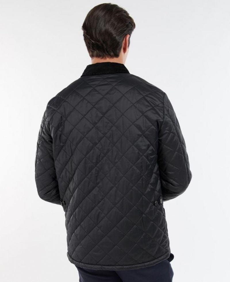 Black Men Barbour Winter Liddesdale Quilted Jacket | US-8104ROKPX