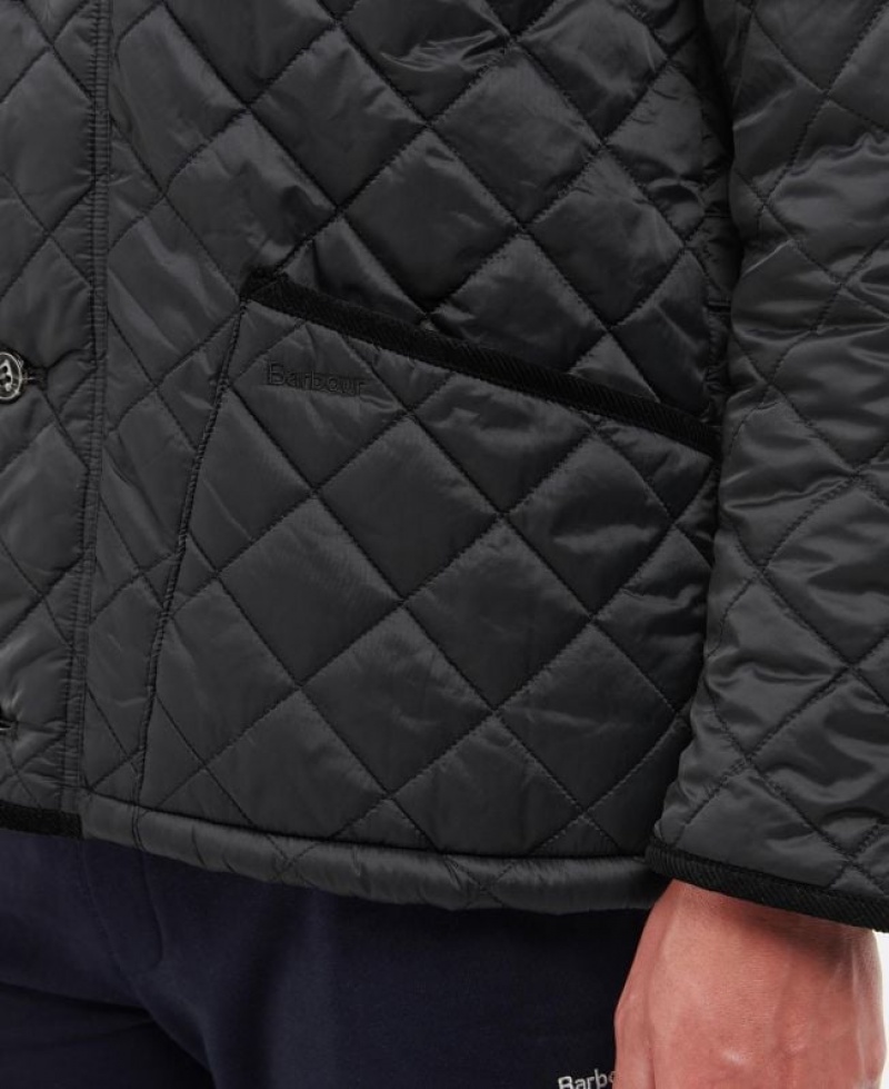 Black Men Barbour Winter Liddesdale Quilted Jacket | US-8104ROKPX