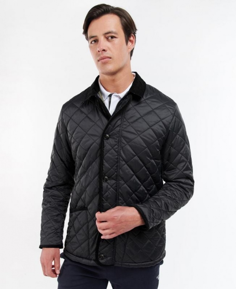 Black Men Barbour Winter Liddesdale Quilted Jacket | US-8104ROKPX