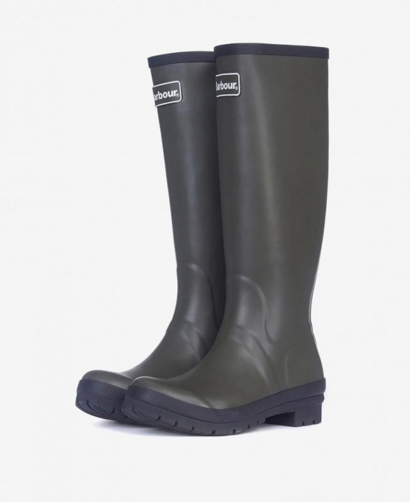 Black Women Barbour Abbey Wellington Rain Boots | US-8065CNPUJ