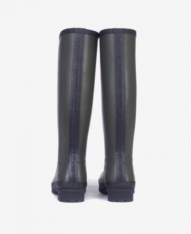 Black Women Barbour Abbey Wellington Rain Boots | US-8065CNPUJ