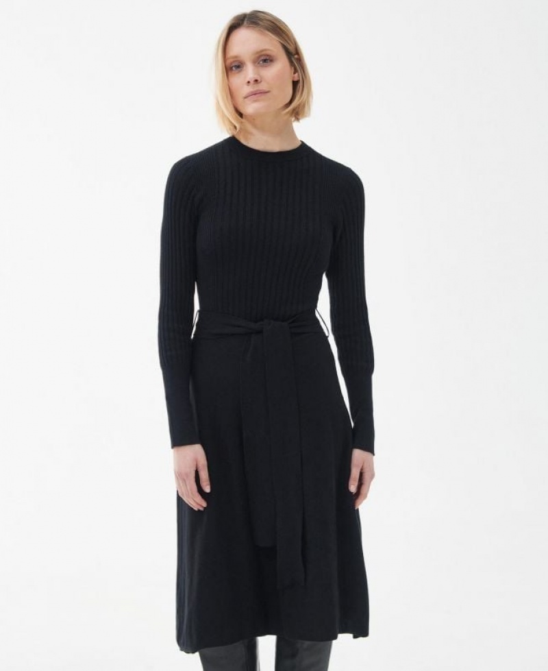 Black Women Barbour Amal Midi Dress | US-7328SGTCE