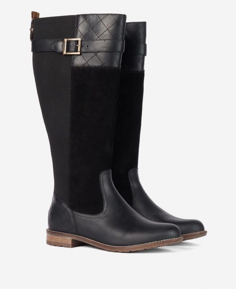 Black Women Barbour Ange Knee-High Boots | US-6213SNDZW