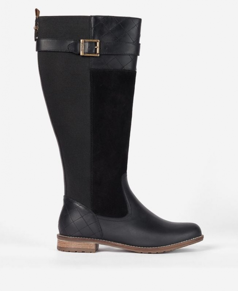 Black Women Barbour Ange Knee-High Boots | US-6213SNDZW