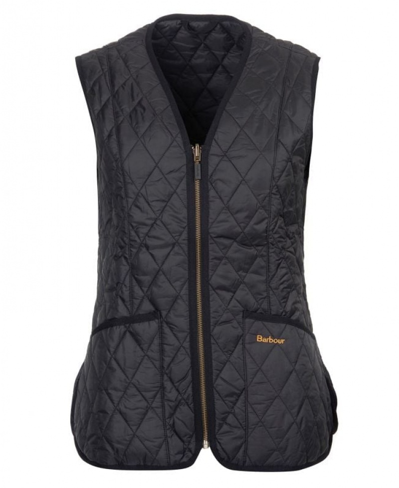 Black Women Barbour Betty Interactive Liner Vest | US-1970LCQAB