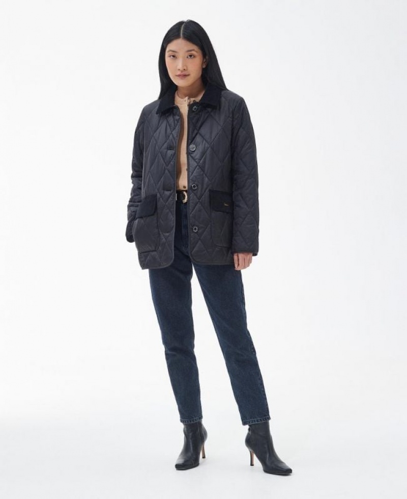 Black Women Barbour Bragar Quilted Jacket | US-4309CEUHD