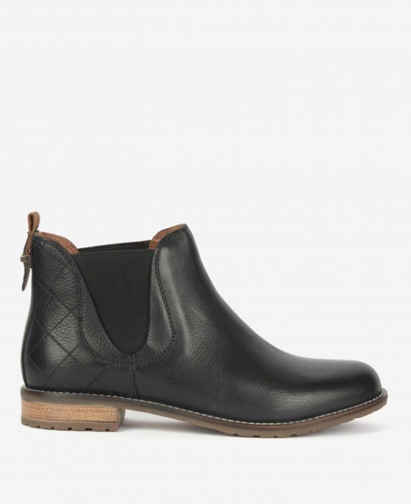 Black Women Barbour Camelia Diamond-Quilted Chelsea Boots | US-4219QBGYR