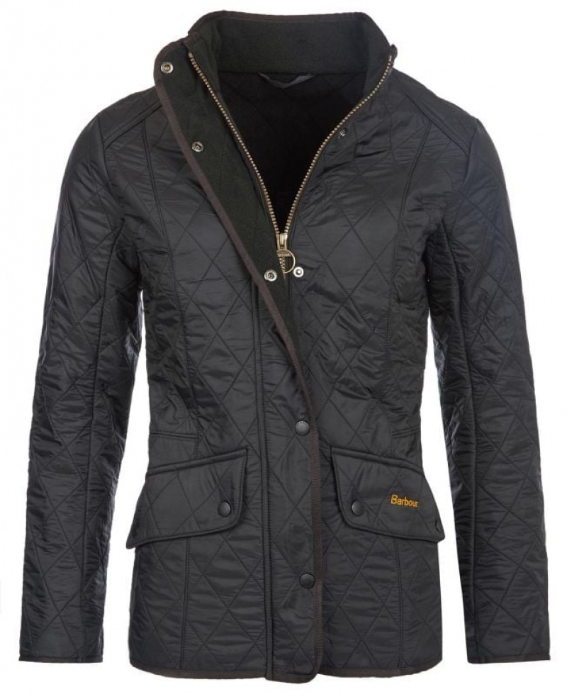 Black Women Barbour Cavalry Polarquilt Casual Jacket | US-5409ICRGB