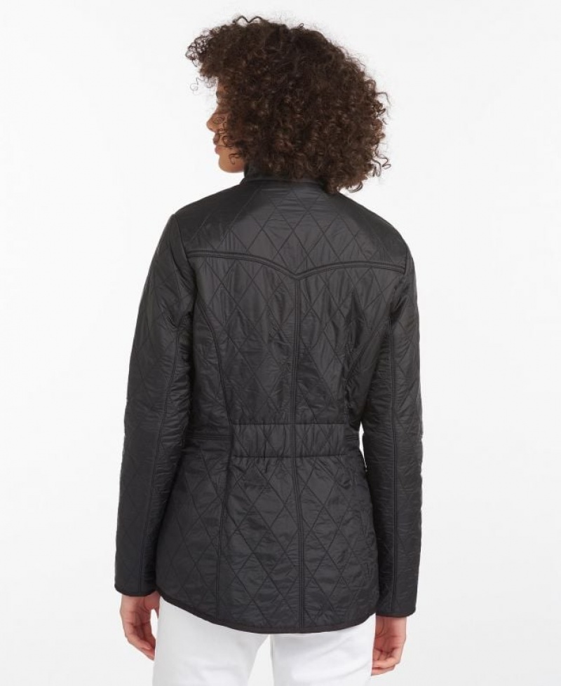 Black Women Barbour Cavalry Polarquilt Casual Jacket | US-5409ICRGB