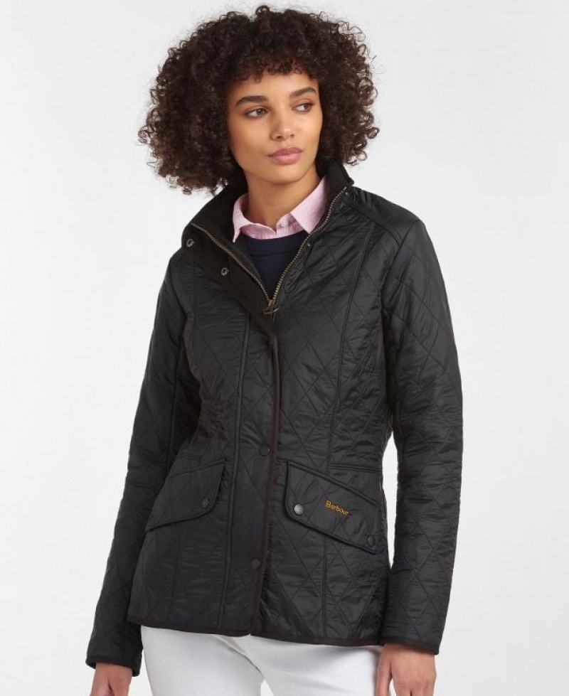 Black Women Barbour Cavalry Polarquilt Casual Jacket | US-5409ICRGB