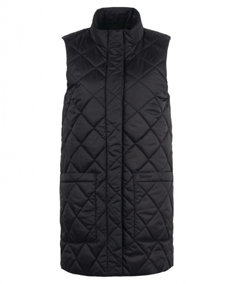 Black Women Barbour Cosmia Liner Vest | US-0538WISKD