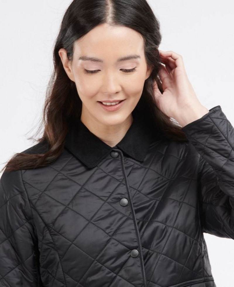 Black Women Barbour Deveron Polarquilt Quilted Jacket | US-5930CLJMG