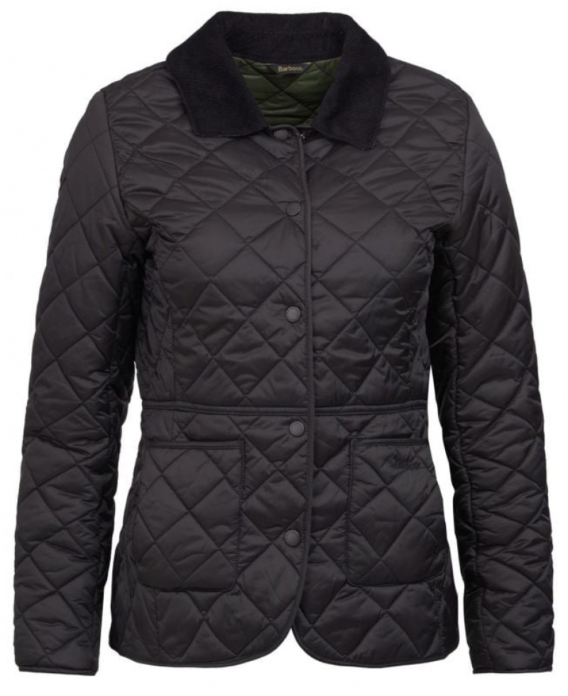 Black Women Barbour Deveron Quilted Jacket | US-1843DYEBA