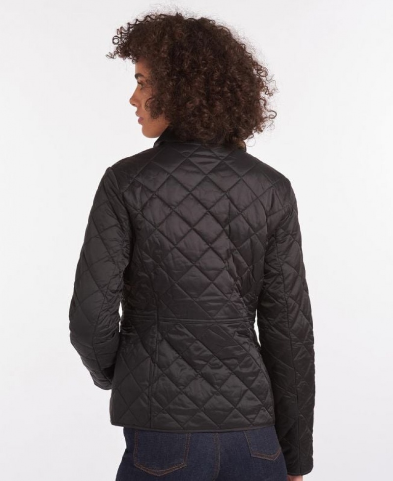 Black Women Barbour Deveron Quilted Jacket | US-1843DYEBA