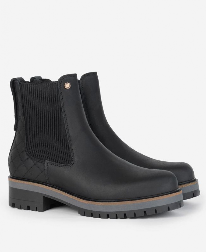 Black Women Barbour Heather Chelsea Boots | US-7042XZOIK