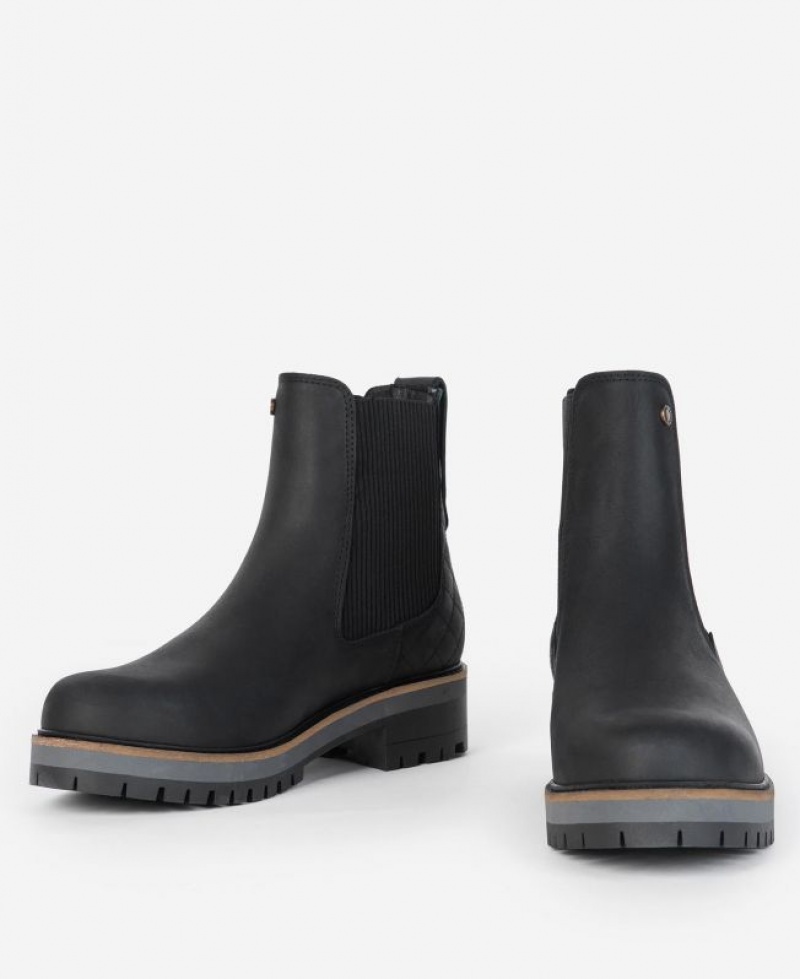 Black Women Barbour Heather Chelsea Boots | US-7042XZOIK