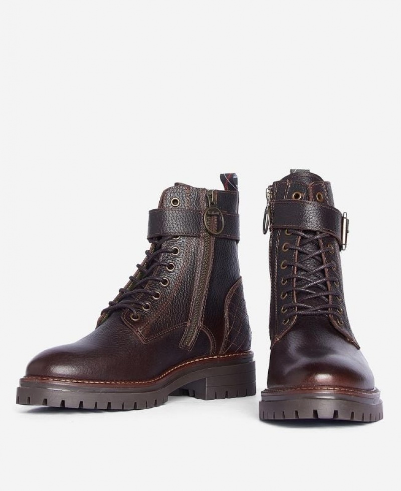 Black Women Barbour Heidi Commando Boots | US-6894ARHTC