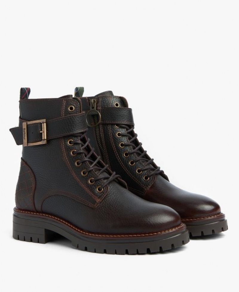 Black Women Barbour Heidi Commando Boots | US-6894ARHTC