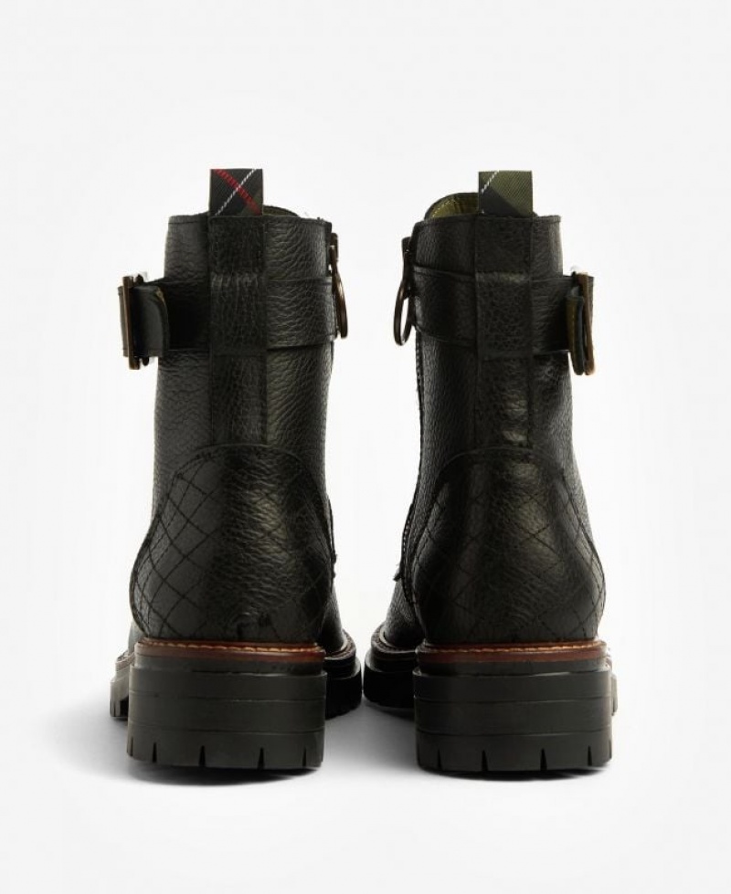 Black Women Barbour Heidi Commando Boots | US-6038OVCMT