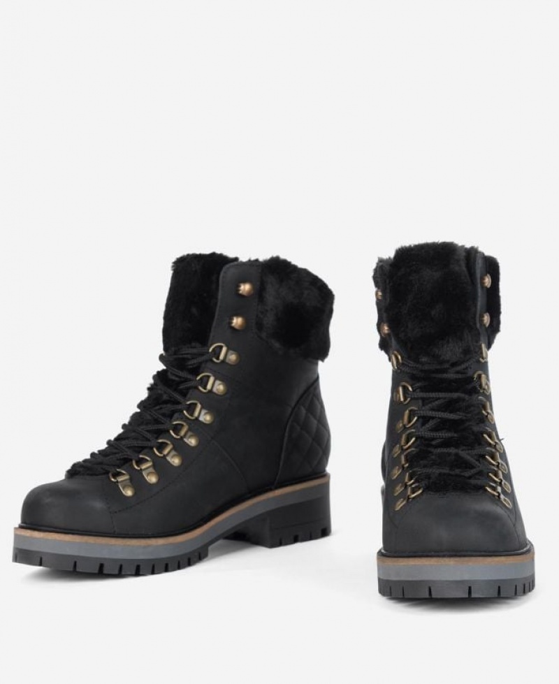 Black Women Barbour Holly Hiking Boots | US-0174LMIQZ