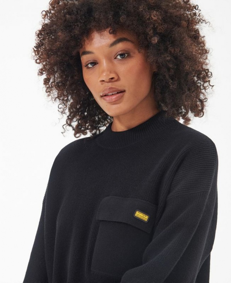 Black Women Barbour International Aprila Knitted Sweater | US-9682IGYAS