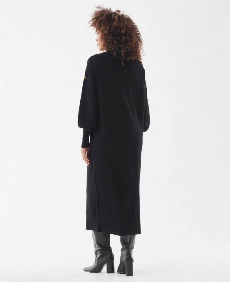 Black Women Barbour International Aprila Midi Dress | US-4051KOXMY