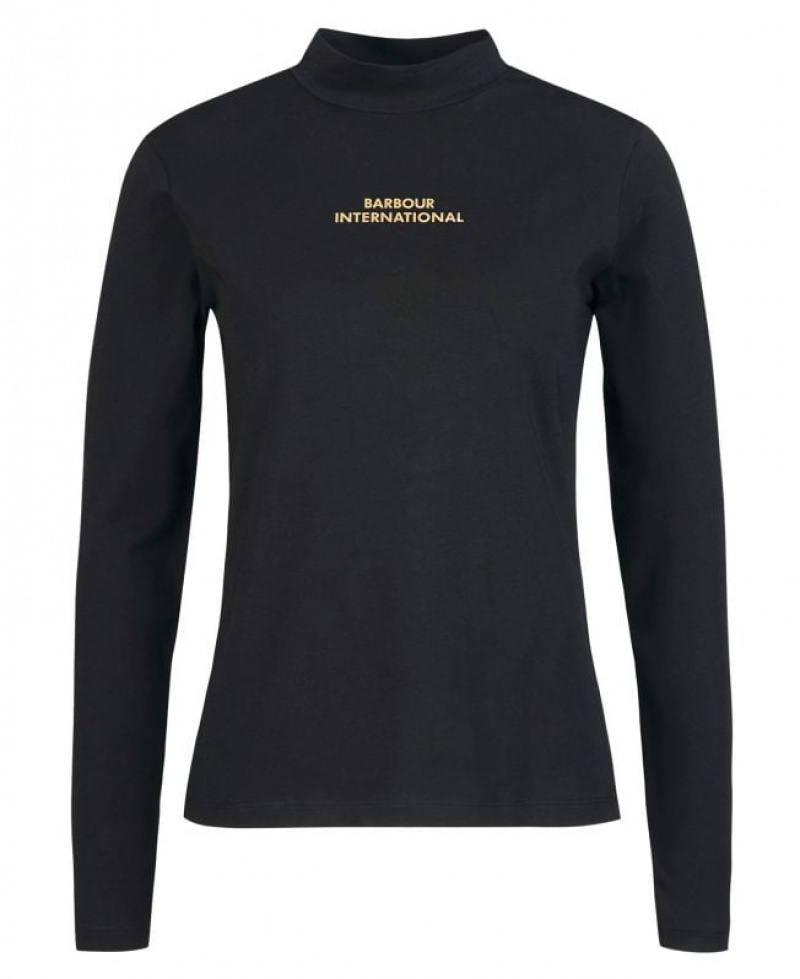 Black Women Barbour International Benson T-Shirts | US-4539IOLEN